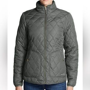 Eddie Bauer Women’s Year-Round Quilted Full Zip Field Jacket | Olive Green | XL
